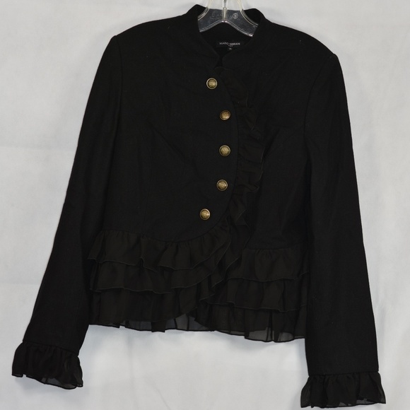 Mario Serrani Italy Jacket frills SZ 14 - Picture 1 of 9